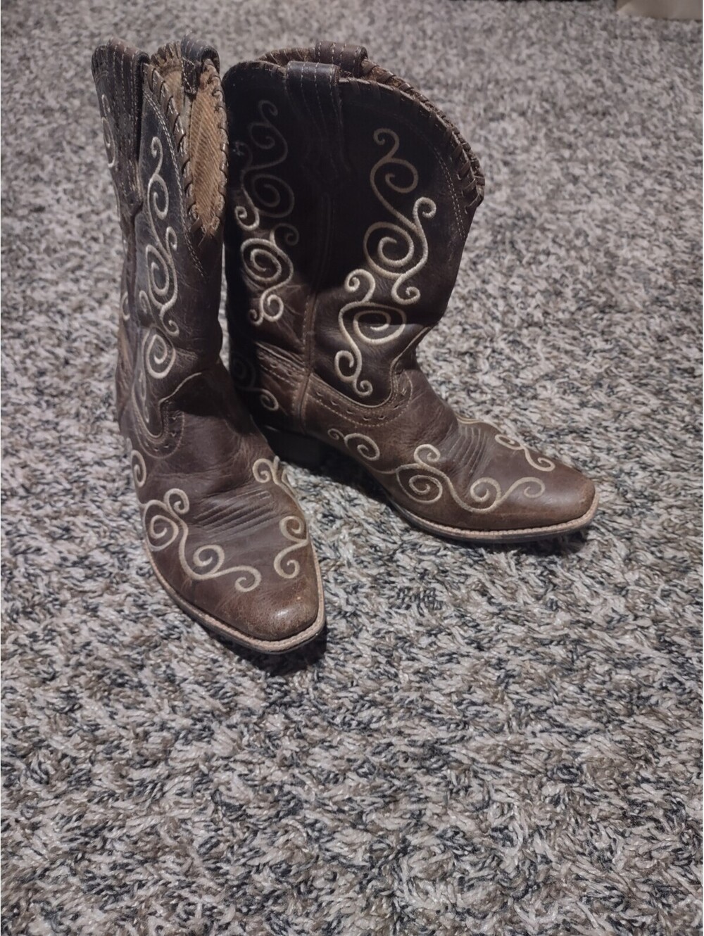 Girls Western Boots Brown Size 4